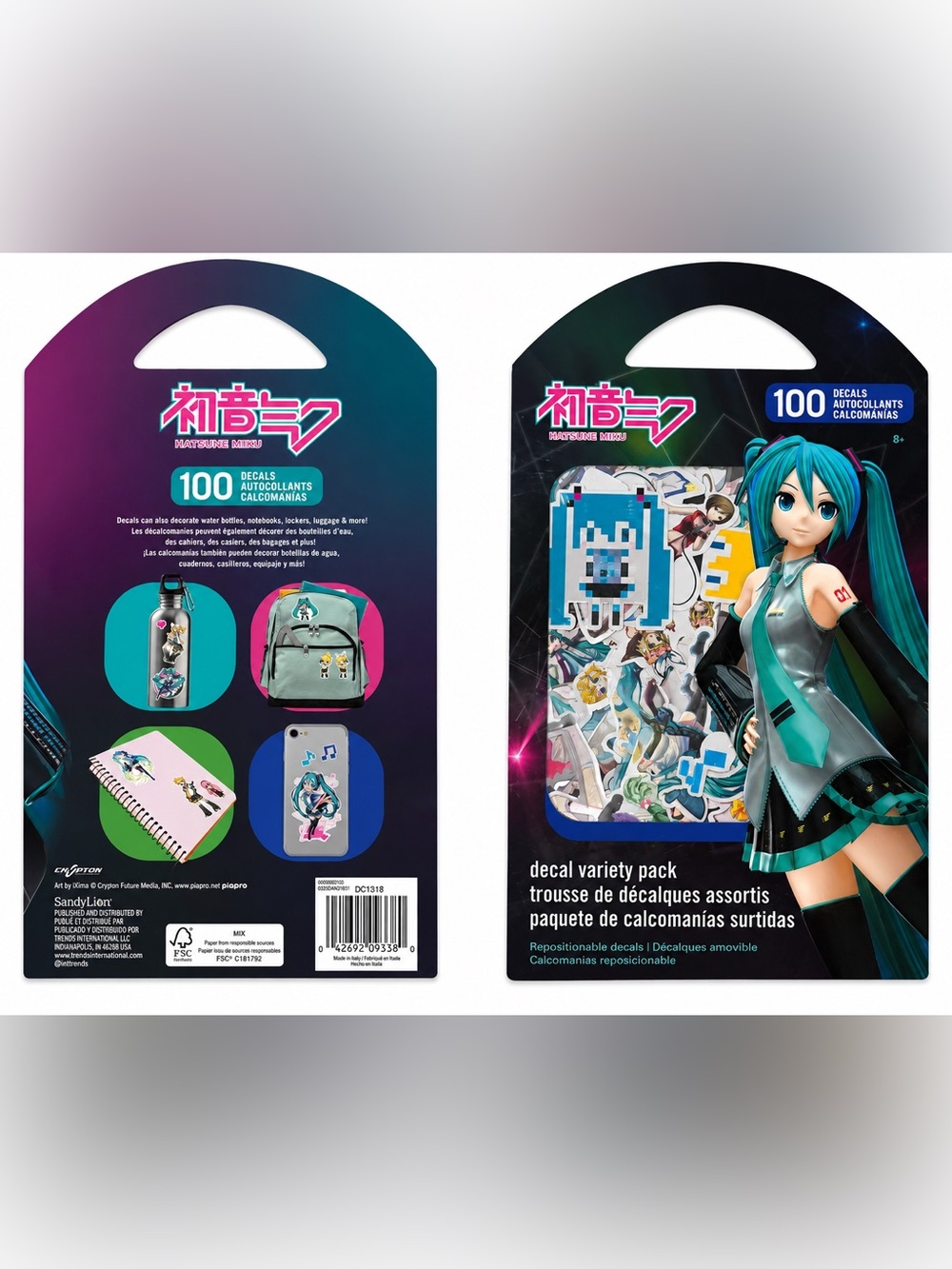 Hatsune Miku Decal Variety Pack - Teal, Cyan, Black